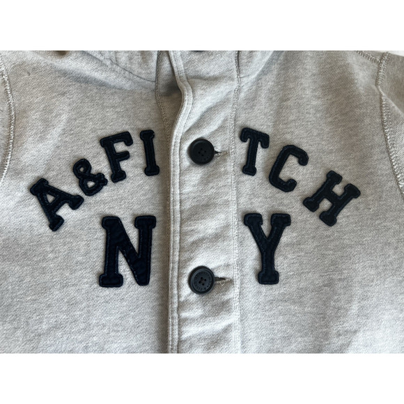 Abercrombie & Fitch Retro Y2k Muscle fit Sherpa Lined heavyweight Hoodie Sz XL - Picture 5 of 13